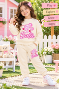 Barbie Girls Cream Tracksuit – 2 Piece Set