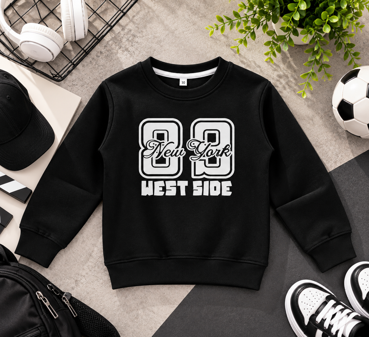 New York 88 West Side Kids Sweatshirt – Black
