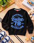 Boston 78 Baseball Graphic Sweatshirt for Boys – Black